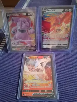 Pokemon tcg 3 card English V bundle Inc Ho-Oh V 140/195 Silver Tempest - Image 1