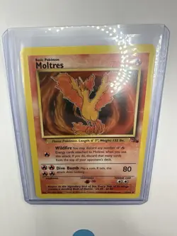 Moltres Fossil Set Rare Non Holo Pokemon Card 27/62 Vintage 1999 WOTC - Image 1