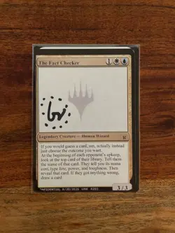 SIGNED The Fact Checker Unknown Event Playtest Card - MTG MagicCon Atlanta 2025 - Image 1