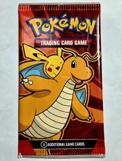 2025 Pokemon TCG Dragonite Pikachu McDonalds Promo SEALED Booster Pack 4 Cards - Image 1