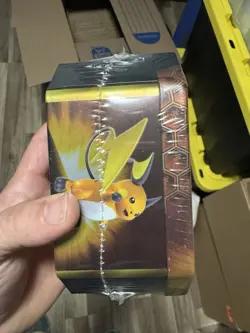 Pokemon TCG Raichu GX Hidden Fates Tin with 4 Booster Packs & Promo Card New 820650804816 - Image 2
