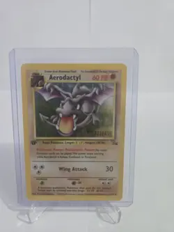 Aerodactyl (Prerelease) 1/62 WOTC Holo 1st Edition HP/DMG Pokemon Card - Image 1