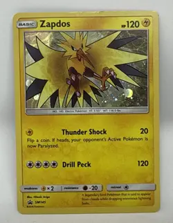 Zapdos SM145 Sun & Moon Holo Black Star Promo Pokemon Card TCG - Image 2