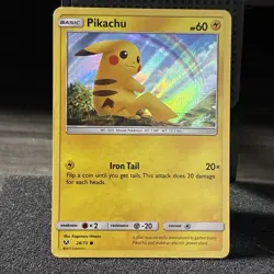 Pokemon Pikachu TCG Shining Legends Cosmos Holo Card 28/73 - Image 1