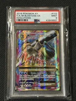Pokemon M Blastoise EX Full Art Ultra Rare Card 102/108 PSA 9 - Image 1