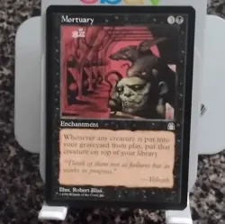 Magic: The Gathering Mortuary Enchantment Black Regular Robert Bliss 1998 - Image 1