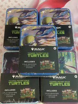 (LOT 5 )🔥🔥 Magic: The Gathering Teenage Mutant Ninja Turtles Tin Boosters. - Image 1