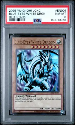 2025 YU-GI-OH! LEGEND COLLECTION KAIBA MEGA PACK BLUE-EYES WHITE DRAGON PSA 8 - Image 1