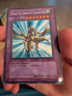 YUGIOH GAIA THE DRAGON CHAMPION LOB-125 UNLIMITED SECRET (LP) - Image 1