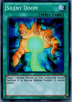 Yugioh Silent Doom LCJW-EN071 1st Edition Super Rare NM - Image 1