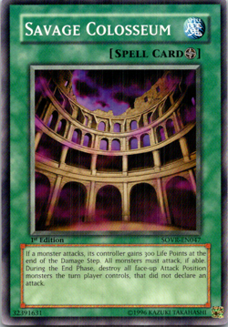 Savage Colosseum SOVR-EN047 Yu-Gi-Oh! 1st Edition Light Play - Image 1