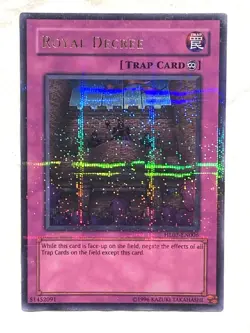 yugioh Royal Decree HL03-EN006 Ultra Parallel Rare Hobby League Played - Image 1