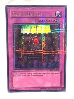 yugioh Royal Decree HL03-EN006 Ultra Parallel Rare Hobby League Played - Image 2