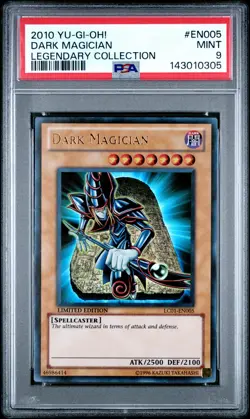 2010 YU-GI-OH! LEGEND COLLECTION #EN005 DARK MAGICIAN PSA 9 - Image 1