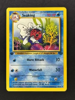 Seaking 1st Edition 46/64 - Jungle WOTC Uncommon Pokemon Card - MP - Image 1
