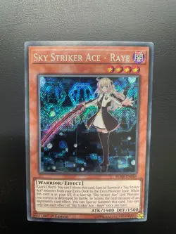 Yugioh Card Sky Striker Ace - Raye BLHR-EN089 Secret Rare 1st Edition NM - Image 1
