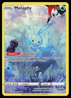 Manaphy GG06/GG70 Ultra Rare Crown Zenith Pokemon Card - Image 1