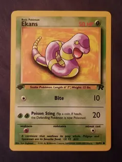 Pokemon Card - 1st Edition Ekans 56/82 - Team Rocket - Common - Image 1