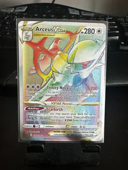 Pokemon TCG Arceus VSTAR Rainbow Secret Rare Card 176/172 Brilliant Stars - Image 1