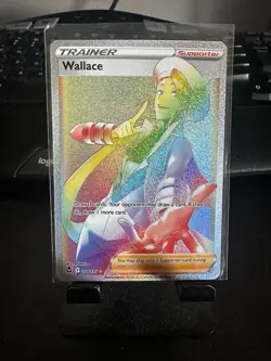 Pokemon TCG Wallace Silver Tempest Holo Card 208/195 Sword & Shield Secret Rare - Image 1