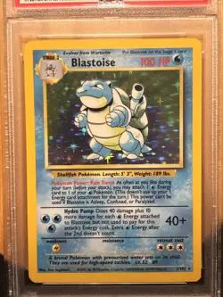 1999 Blastoise Holo Base Set #2 PSA 9 Pokemon Card - Image 2