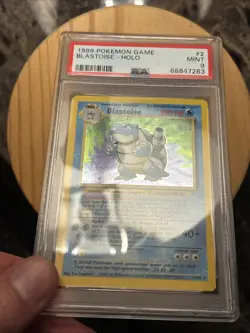 1999 Blastoise Holo Base Set #2 PSA 9 Pokemon Card - Image 3