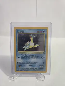 Pokemon TCG Lapras Fossil 10/62 Holo Rare Unlimited 80 HP Vintage Card - Image 1
