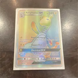 Pokemon Ampharos GX Secret Rare Full Art Holo SM-Team Up 185/181 Card - Image 1
