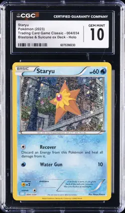 2023 POKEMON TRADING CARD GAME CLASSIC #004 STARYU CGC 10 GEM MINT - Image 1