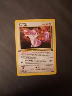 Pokemon Card Team Rocket 1st Edition Regular Finish Rattata 66/82 1 Vintage - Image 4