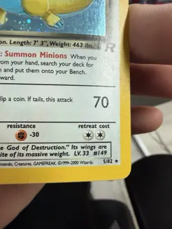 Pokemon Dark Dragonite Holo Rare TCG Card 5/82 Rocket - Image 5