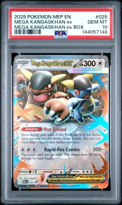 2025 POKEMON MEP EN-ME BLACK STAR PROMO #025 MEGA KANGASKHAN EX PSA 10 - Image 1