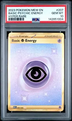 2023 POKEMON MEW EN-151 HYPER RARE #207 BASIC PSYCHIC ENERGY PSA 10 - Image 1