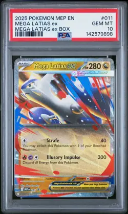 2025 POKEMON MEP EN-ME BLACK STAR PROMO MEGA LATIAS EX BOX MEGA LATIAS EX PSA 10 - Image 1