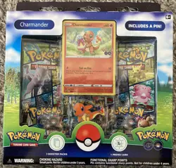 TCG Pokemon GO Charmander Pin Collection Box - Image 1