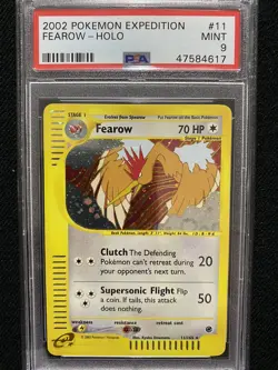 2002 Pokemon Expedition Fearow Holo 11/165 PSA 9 Mint - Image 1