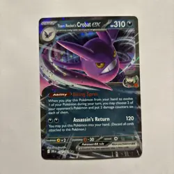 Pokemon TCG: Team Rocket's Crobat ex 122/182 Sv10: Destined Rivals Holo - NM - Image 1