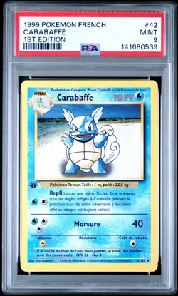 1999 POKEMON FRENCH 1ST EDITION #42 CARABAFFE PSA 9 - Image 1