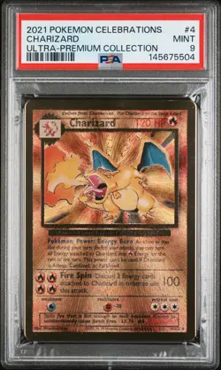 2021 POKEMON CELEBRATIONS ULTRA-PREMIUM COLLECTION #4 CHARIZARD PSA 9 - Image 1