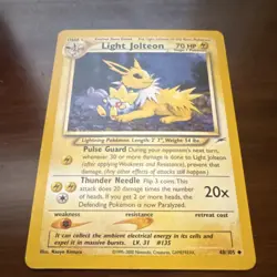 Pokemon TCG Light Jolteon Neo Destiny Uncommon 48/105 Stage 1 70HP English - Image 2