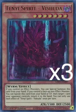 3X Yugioh Tenyi Spirit - Vishuda GFP2-EN087 Ultra Rare 1st Edition NM - Image 1