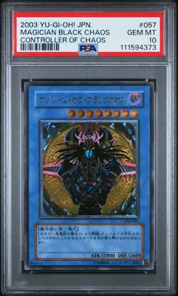 2003 YU-GI-OH! JAPANESE CONTROLLER OF CHAOS #057 MAGICIAN OF BLACK CHAOS PSA 10 - Image 1