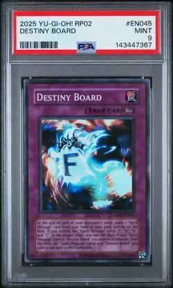 2025 YU-GI-OH! RP02-RETRO PACK 2 #EN045 DESTINY BOARD PSA 9 - Image 1