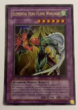 Elemental HERO Flame Wingman TLM-EN035 Ultra Rare 1st Edition Lightly Played - Image 1