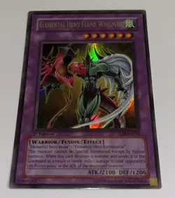 Elemental HERO Flame Wingman TLM-EN035 Ultra Rare 1st Edition Lightly Played - Image 3