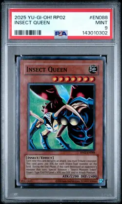 2025 YU-GI-OH! RP02-RETRO PACK 2 #EN088 INSECT QUEEN PSA 9 - Image 1