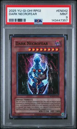 2025 YU-GI-OH! RP02-RETRO PACK 2 #EN042 DARK NECROFEAR PSA 9 - Image 1