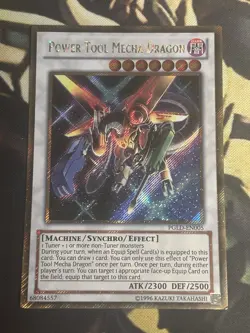 Yugioh: Power Tool Mecha Dragon - PGLD-EN005 - Gold Secret Rare - Unlimited - MP - Image 1