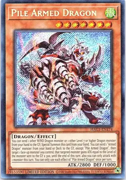 Yugioh: Pile Armed Dragon - HAC1-EN174 - Secret Rare - Limited Edition - NM - Image 1