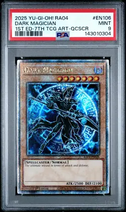 2025 YU-GI-OH! RA04-QUARTER CENTURY STAMPEDE #EN106 DARK MAGICIAN PSA 9 - Image 1